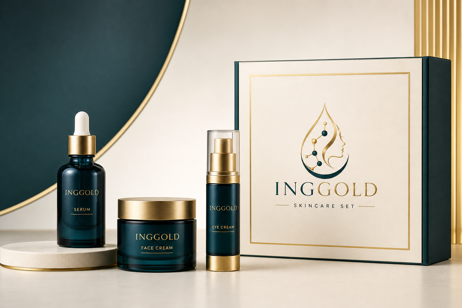INGGOLD private label copper peptide skincare set