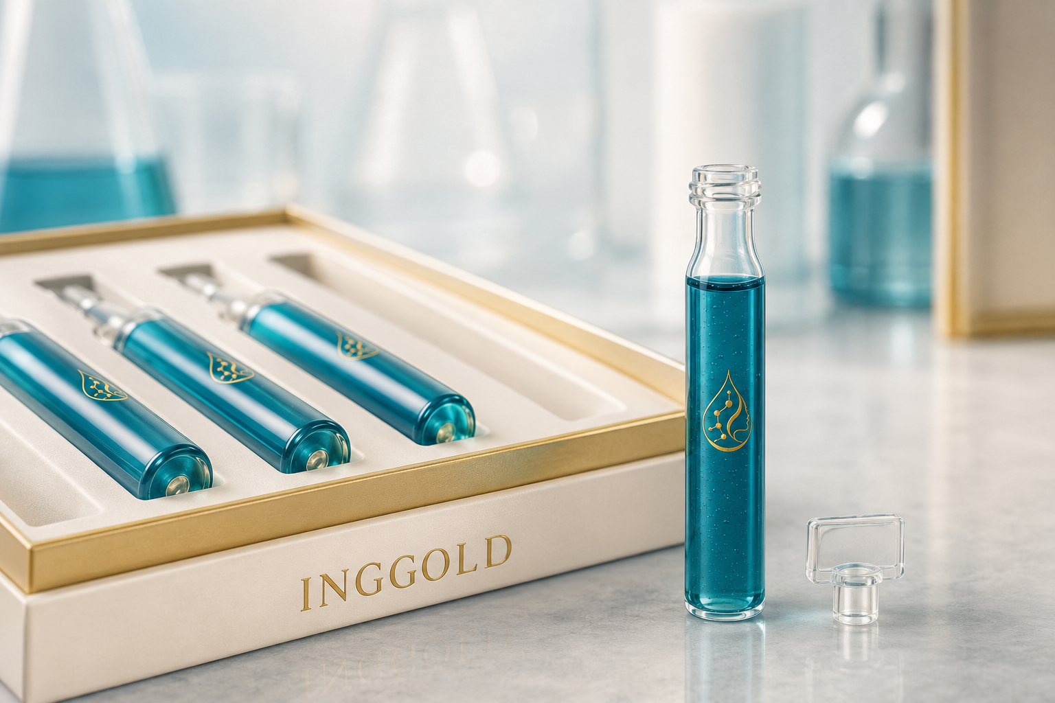 INGGOLD copper peptide single dose ampoules and twist off vial