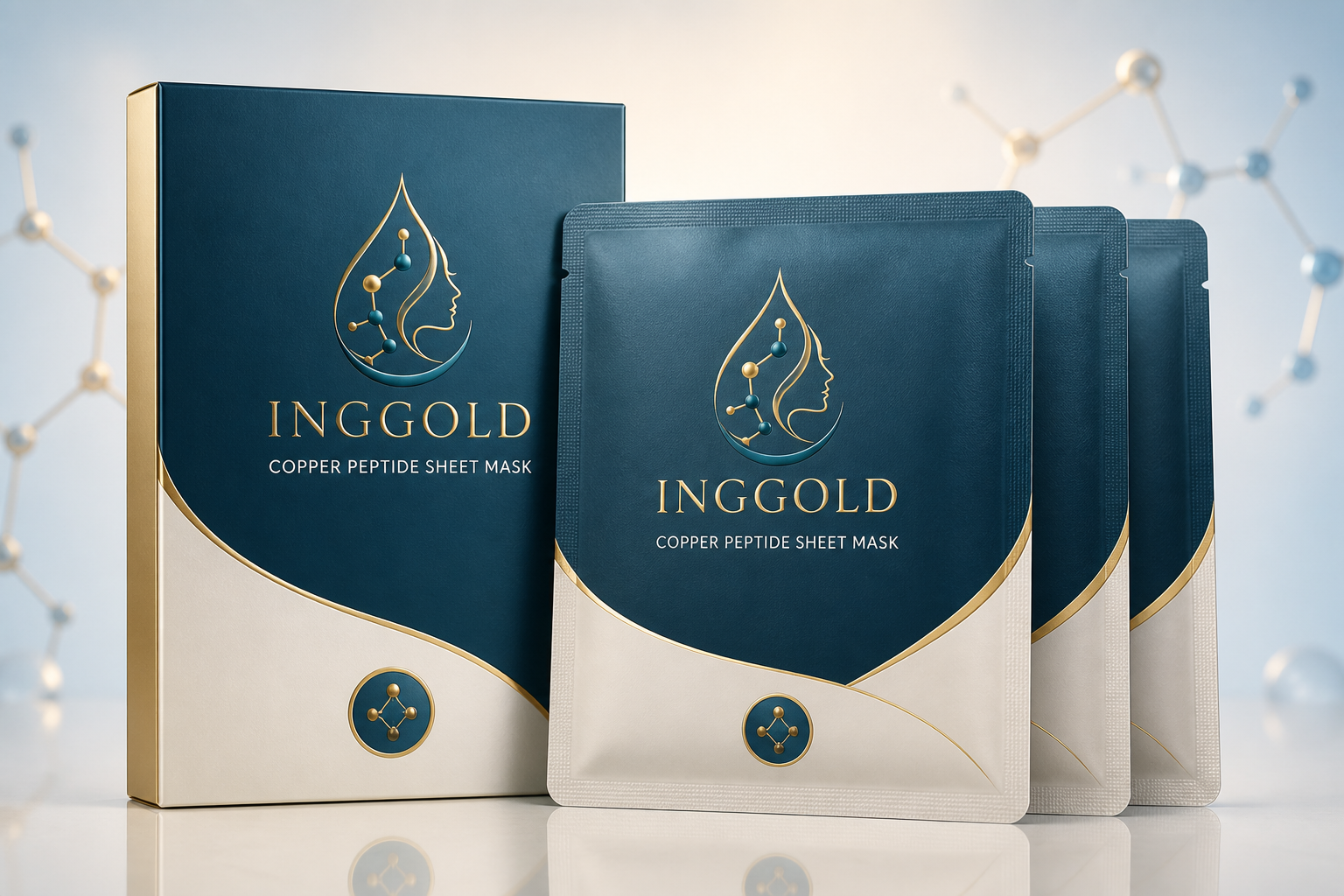 INGGOLD private label copper peptide sheet mask