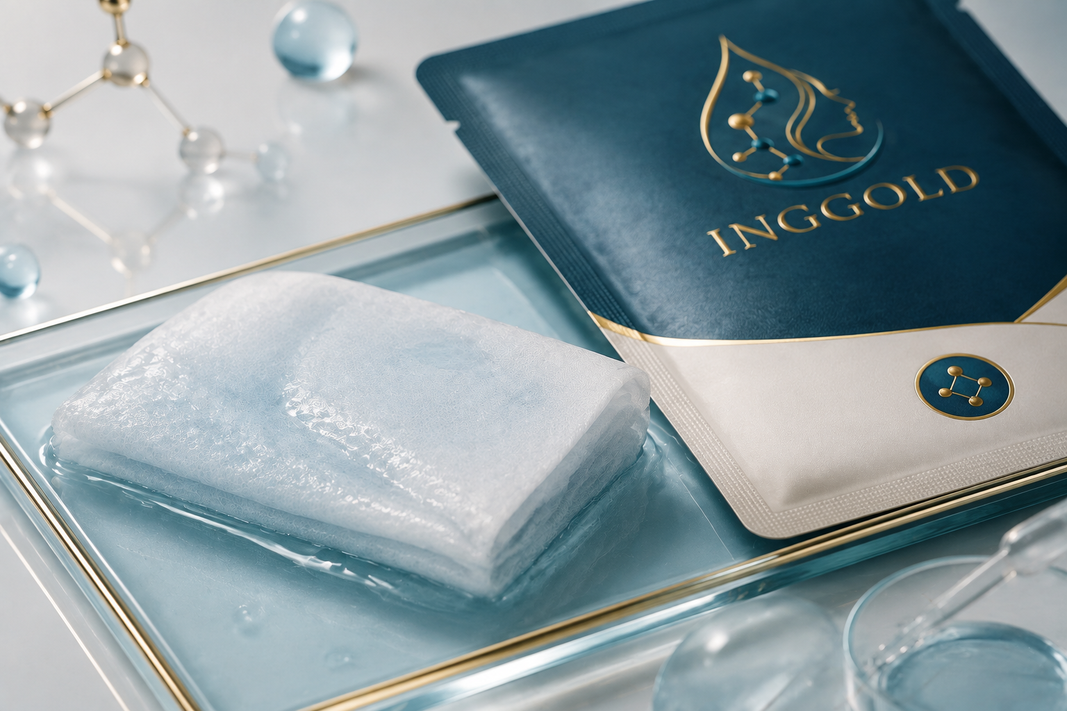 INGGOLD sheet mask material saturated with copper peptide essence